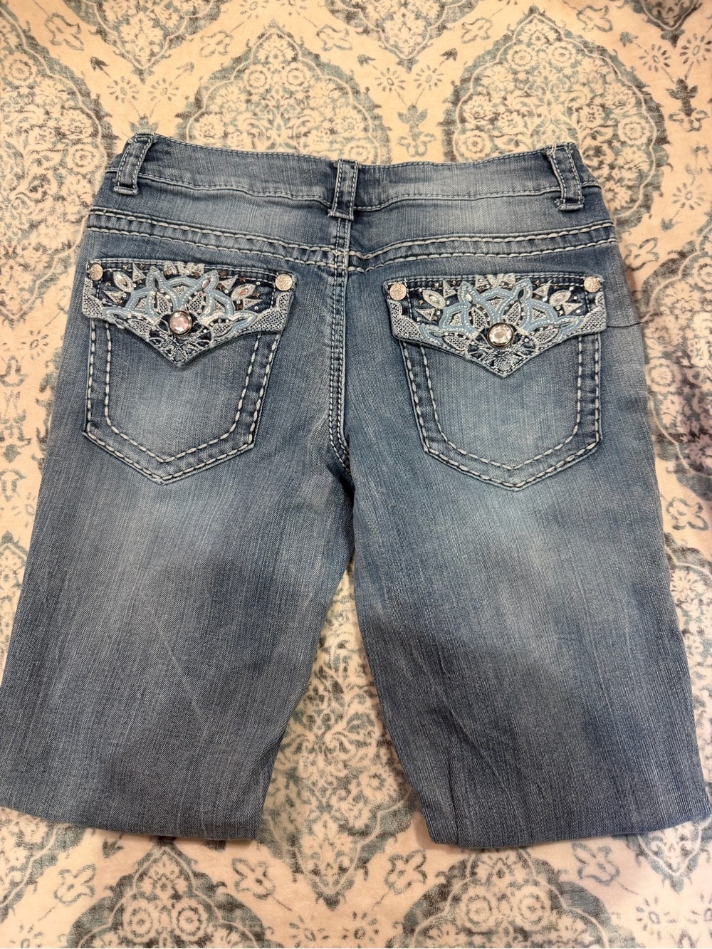 Paisley Sky Skinny Jeans - Picture 4 of 9